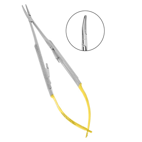 Castroviejo Needle Holder 16CM Curved TC Tip Point, Surgical-Dental Instruments
