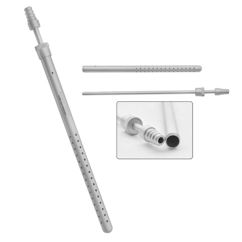 Poole Suction Tube inoxidable 10x220mm, 30 French