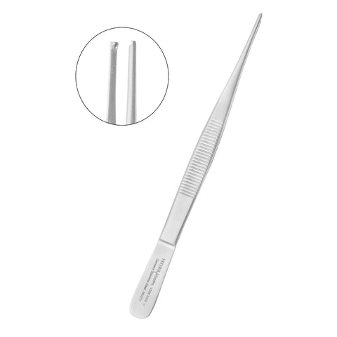 Tissue Forceps, narrow, straight, 1-2 teeth, 14,5 cm