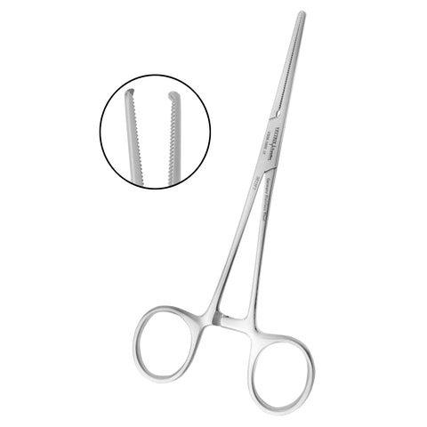 Ochsner-Kocher Forceps 1-2 Teeth Straight 16cm